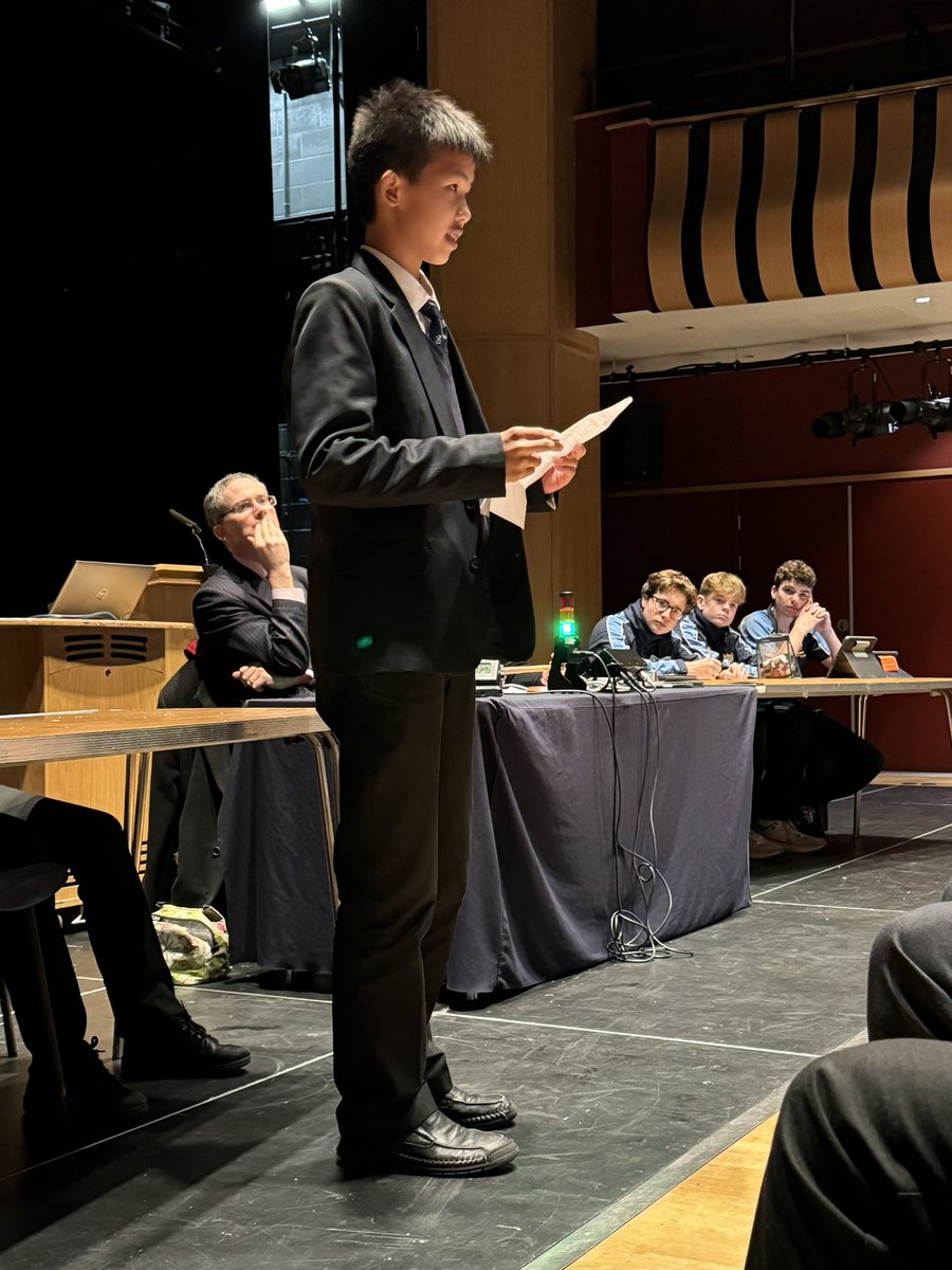 NorthASpartans's tweet photo. What a hugely impressive Y9 debate with the motion "THBT curiosity is more important than knowledge." All 6 pupils were so professional, eloquent & precise in their research & delivery, in front of the big audience. Very proud of Spartans Ed E, Jesse L & Angus E! #curiosityweek https://t.co/BQ1ORsICGl