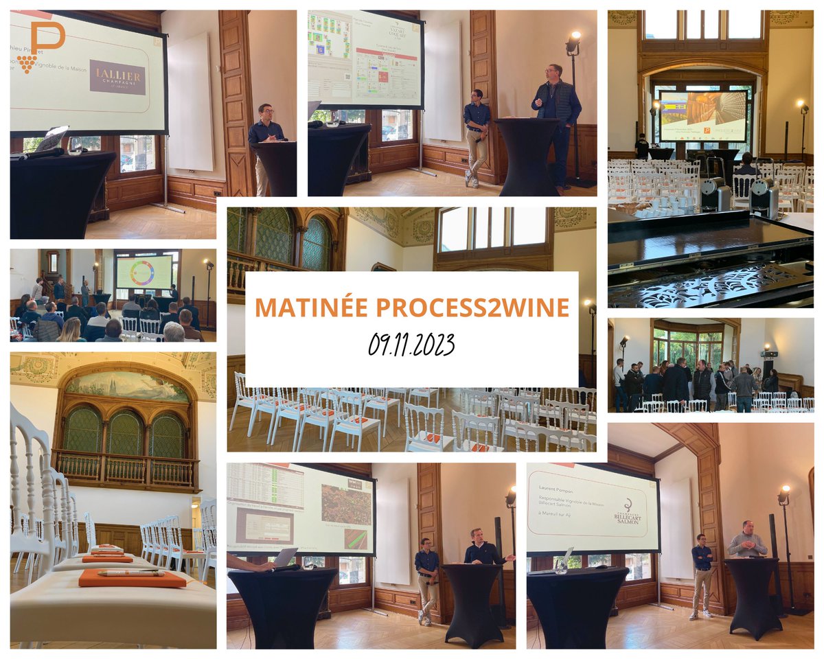 Retour sur la Matinée P2W du 09/11 au sein de l’Hôtel particulier de la Maison Taittinger afin de présenter aux acteurs de la filière et à nos clients le futur de Process2Wine. 🚀
Merci à la Maison <a href="/Taittinger_INTL/">Champagne Taittinger</a> , à WMPresta <a href="/_Billecart/">Billecart-Salmon</a>  et @VazartCoquart  pour leur retours!