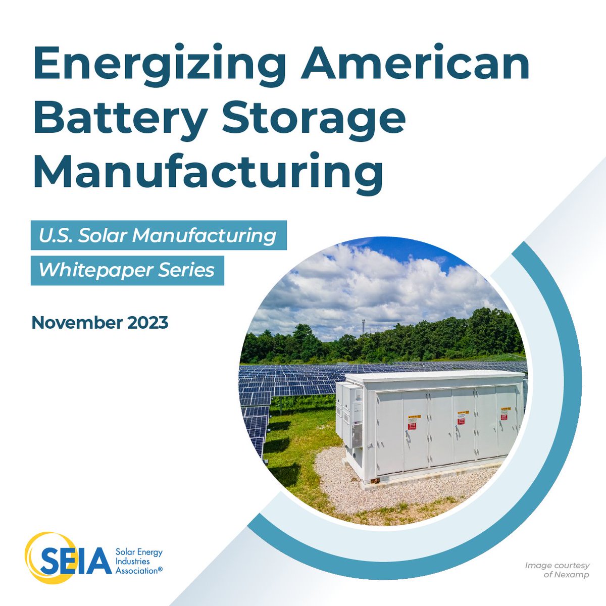 NEW REPORT: Domestic battery storage manufacturing is a strategic imperative for U.S. energy security, but meeting demand will be difficult without further action.

A new roadmap from SEIA charts the path forward to an American-made energy storage future: bit.ly/475KR6F