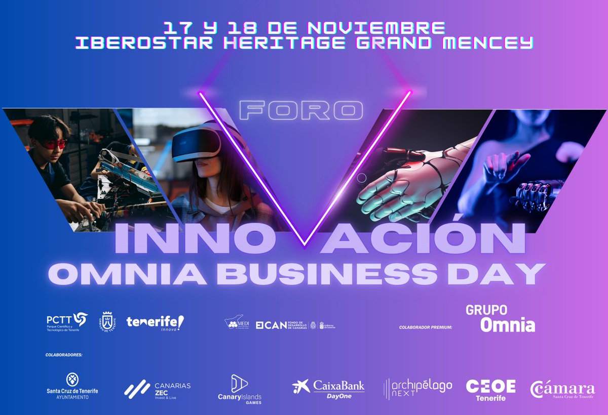 PCTTenerife's tweet photo. 🆕¿Quieres conocer a los ponentes del Foro de Innovación OMNIA BUSINESS DAY?

- Jordi Escalé @Gartner_inc 
- Luis Losada @UiPath 
- Alberto Pérez Cuesta @ArubaNetworks  
- Emilio Rico Ruiz @GrupoTRC 

¡Aún puedes inscribirte!⬇️
https://t.co/eCR3ykqbpl

@OmniaInfosys https://t.co/mleufjV4Il