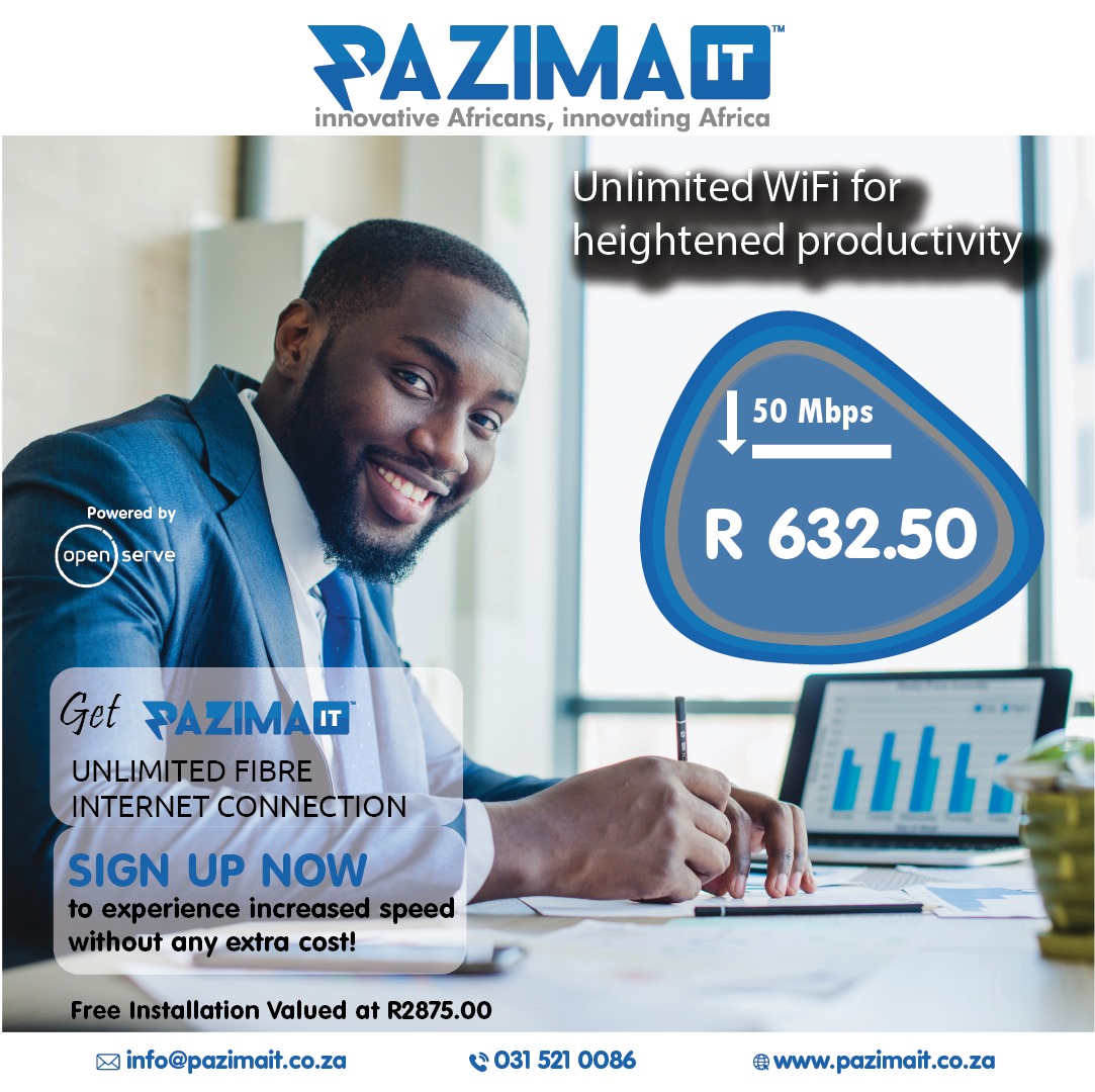 PazimaIT's tweet image. Experience the boost without the buzz! 📷 Our @Openserve Fibre packages now offer increased speed at no extra cost. Sign up today at pazimait.co.za for a smoother online journey. 📷📷 #FasterInternet #PazimaitConnects