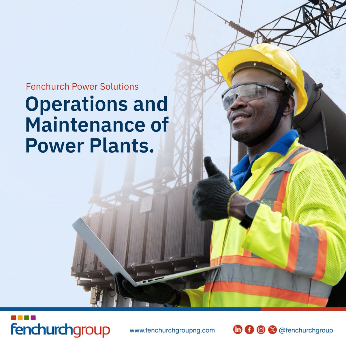 Fenchurchgroup's tweet photo. Fenchurch Power offers comprehensive plant management solutions, enhancing performance and reliability while minimizing operational and maintenance expenses, all in collaboration with strategic partners and customers. #FenchurchPower #ServiceDelivery #PowerEngineers #PowerAfrica https://t.co/J4iDKqSBgn