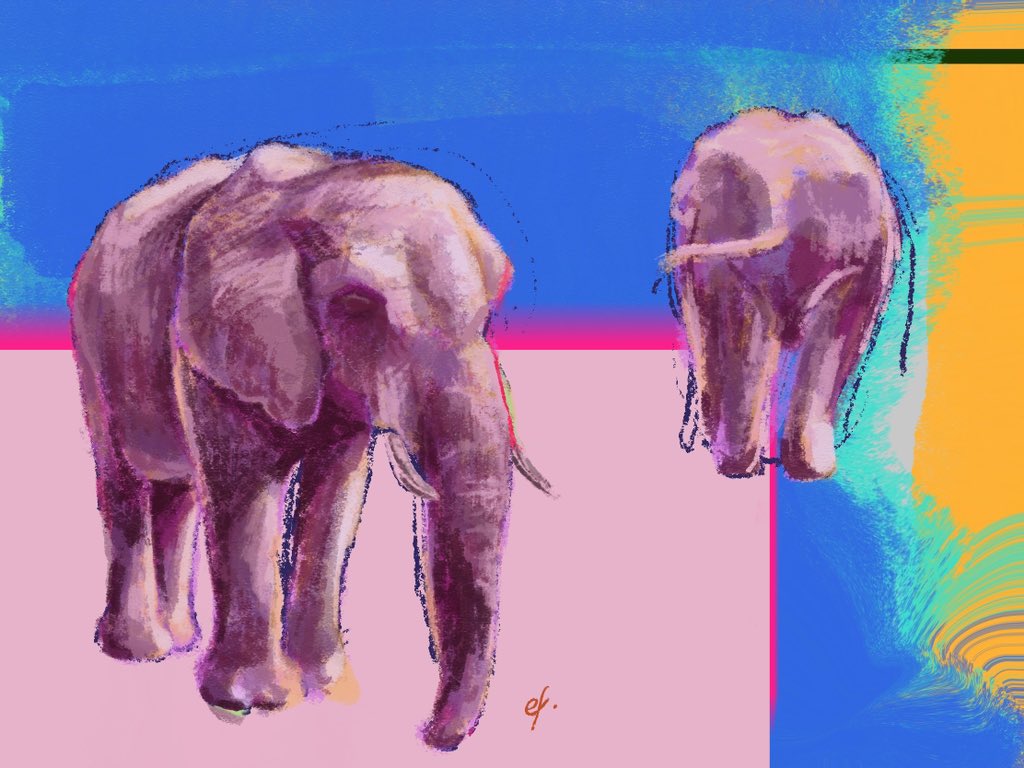 🐘 . 　再投稿
#Procreate #プロクリエイト #Art #DigitalArt #drawing #絵描きさんと繋がりたい #冬の創作クラスタフォロー祭り