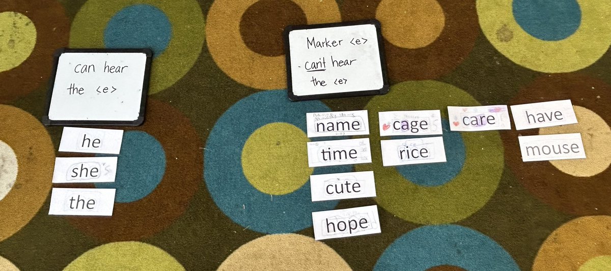 wordtorque's tweet photo. Don’t assume it’s obvious to young children if the final <e> in a base is pronounced or not. Only when you sort that out can you start looking at the various reasons it’s there. #wordinquiry https://t.co/fryf2couje