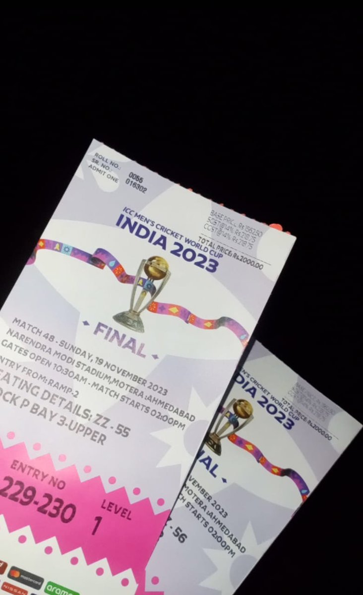 meet4657's tweet photo. i have two final tickets
p block
25k per ticket
hand to hand close modi stadium
dm me or instagram id=bjbj0104
or reply
#BookMyShow #cwctickets #cwcfinal #india #cwc2023 #RohitSharma𓃵 #ViratKohli𓃵 #indvsnz #savsaus #delhi #mumbai #Ahmedabad https://t.co/ym2WzdHlTL
