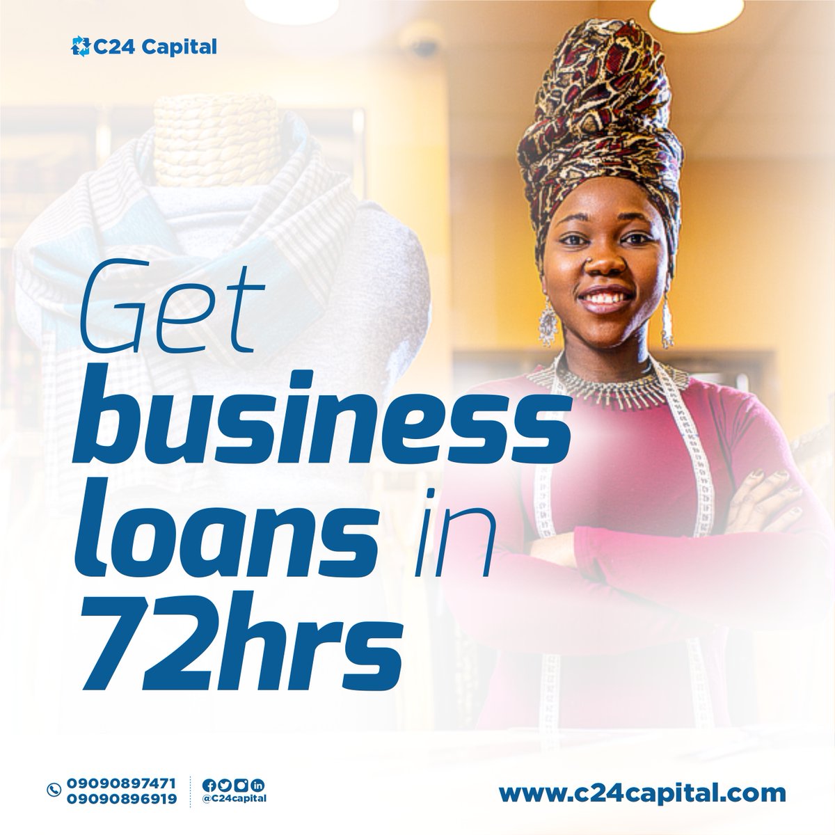 Access up to 5million FastCash instantly and get a lower rate based on continous usage.
Click here to apply: c24capital.com
#loaninlagos #fastloans