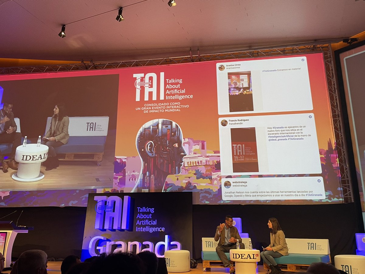 mabelld99's tweet photo. En #TAIGranada nos enseñan el peligro de poner información sensible en estas plataformas.
Pero también como usarlo en nuestro beneficio. https://t.co/R1mADiqLc1