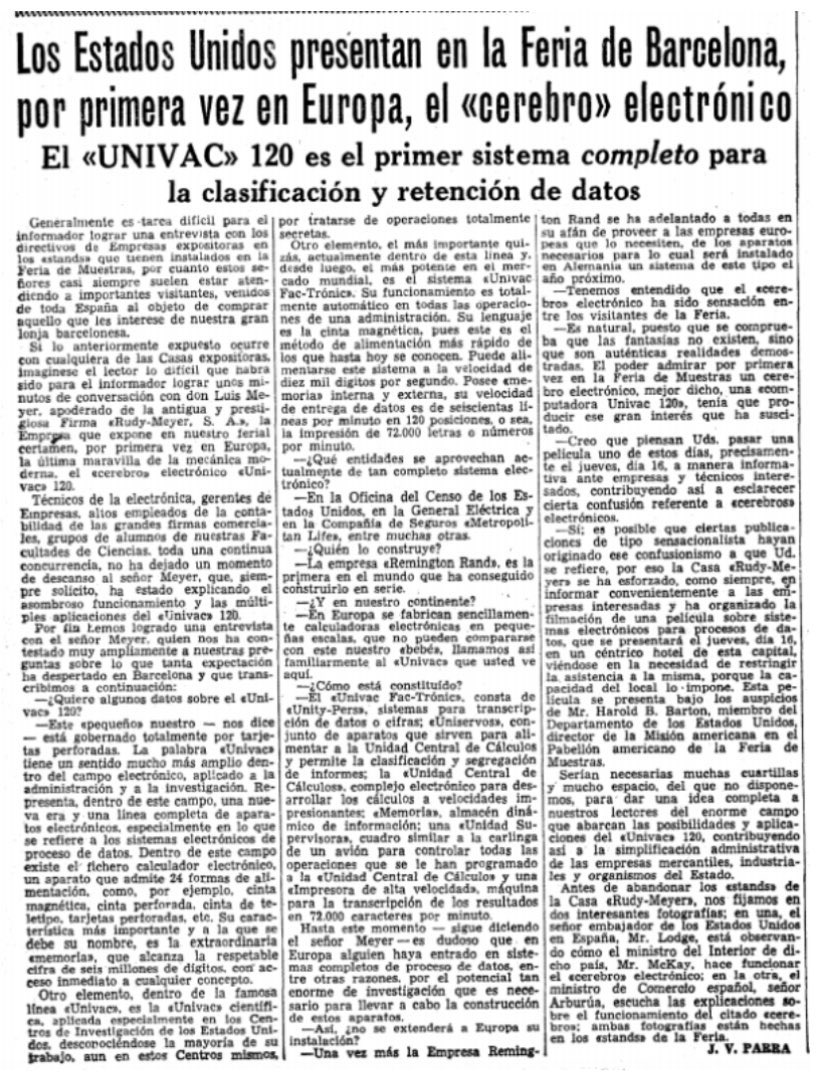 dgromero's tweet image. #AGI #AIvintage #ChatGPTvision
🤖 The terminology used in technology often reflects the aspirations and perceptions of the era. In 1955 , calling the UNIVAC an &quot;electronic brain&quot; symbolized a breakthrough in automation and computation, implying a machine capable of performing…