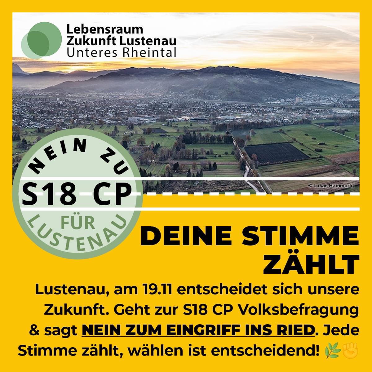 Deine Stimme zählt! 
Am 19.11. NEIN zur #S18CP!