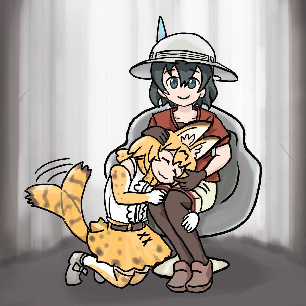 けものフレンズ「「さてNo․2、報告してもらいましょう」  #けものフレンズ」|KHAKI－絵描きアカのイラスト