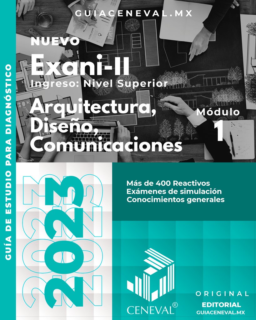 guiaceneval's tweet photo. GUÍA CENEVAL NUEVO EXANI II - MÓDULO 1 - ARQUITECTURA URBANÍSTICA, DISEÑO Y... a solo $ 349.00
✅Compra ahora: https://t.co/ow1SUJJsgq
https://t.co/eCRGwF5EvW #guia #ceneval #exani #egel #acuerdo #286  #ceneval https://t.co/eMHNt29j9n