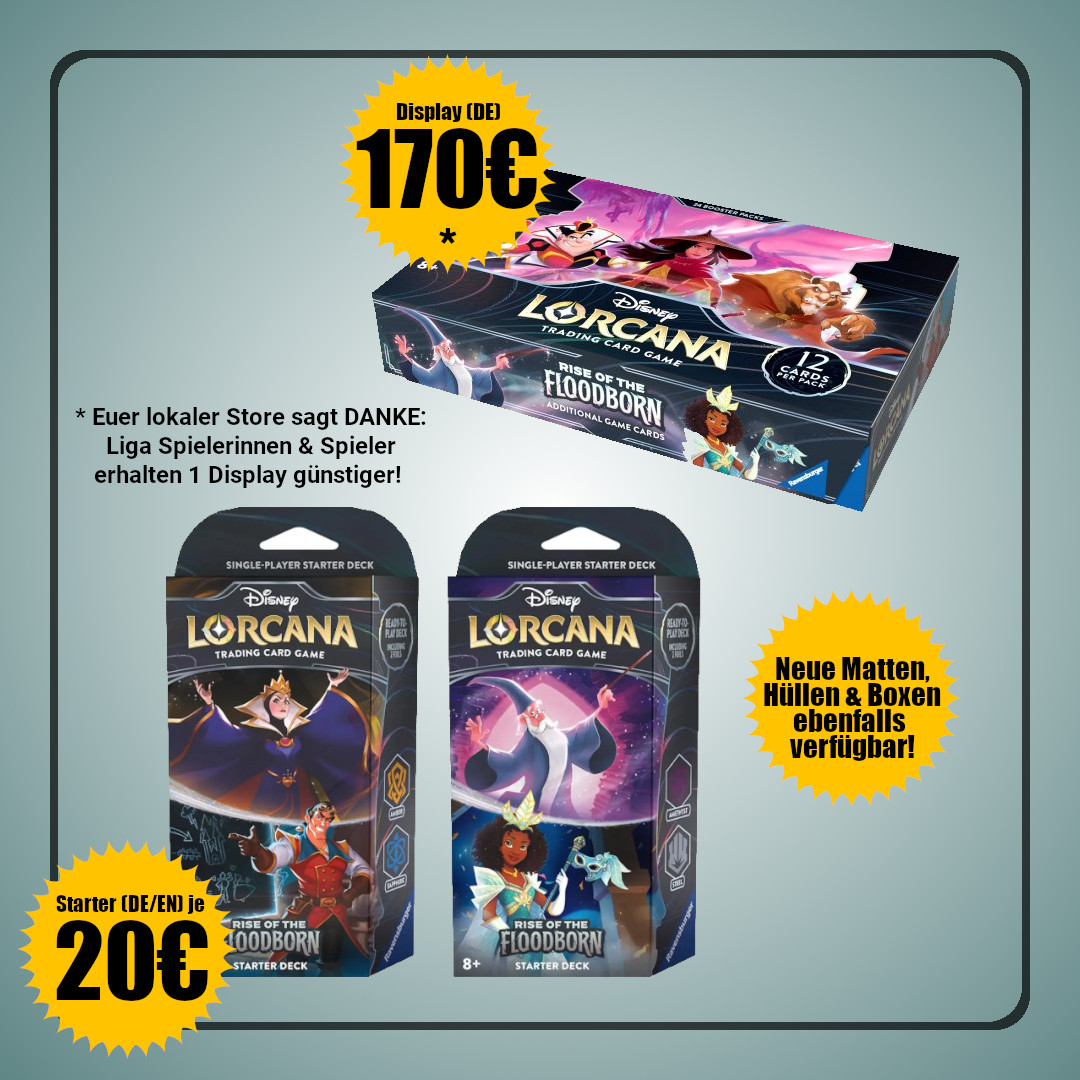 RacoonRises's tweet photo. Die neue @DisneyLorcana Edition startet am Freitag (17.11.) bei uns! Wir haben alles verfügbar, es gibt einen Dankeschön Rabatt und bieten am Samstag im @ZumWaschbaeren ein Prerelease an! Details im nächsten Beitrag 👇 https://t.co/Mr1XoYi3dH