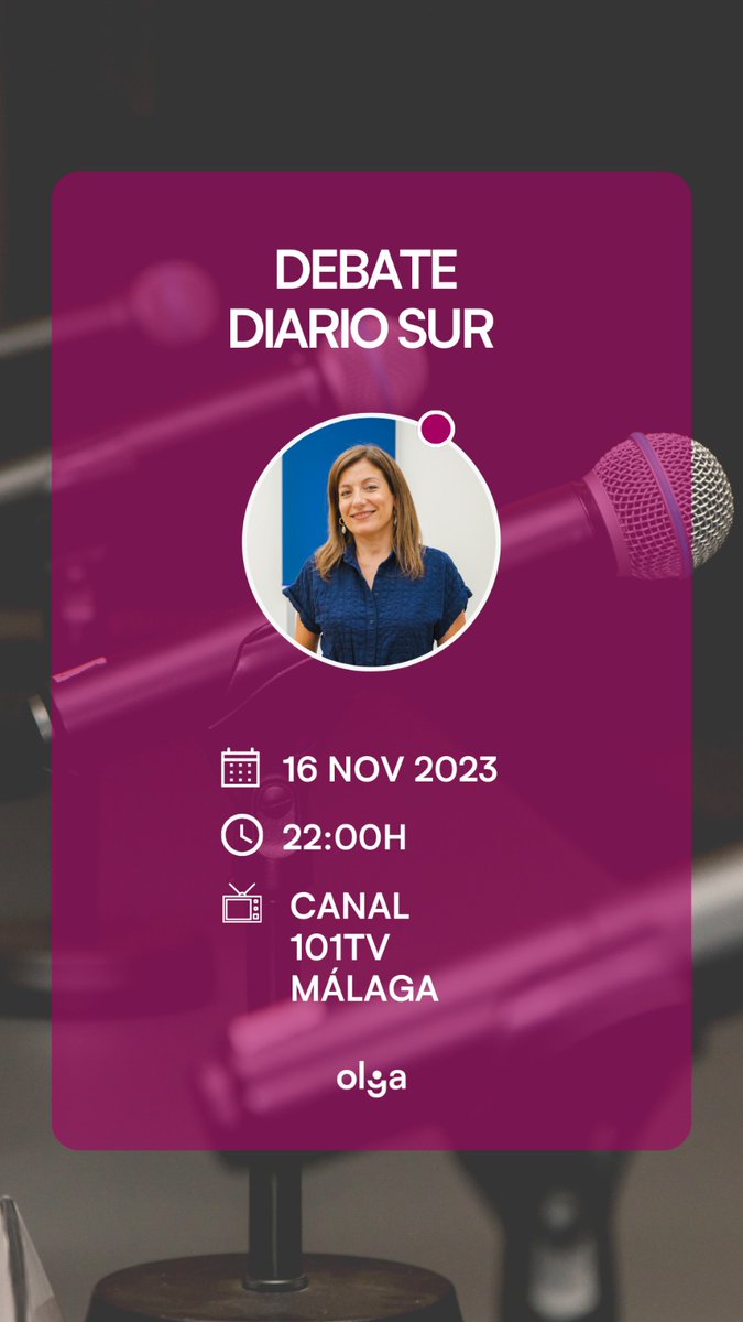 Olga Guerrero-Pérez (@moguerreroperez) on Twitter photo 📢 A partir de las 22h podréis ver el debate de los candidatos y candidatas al rectorado de la UMA de <a href="/101tvMalaga/">101TV Málaga</a>
¡No os lo perdáis! 📢 A partir de las 22h podréis ver el debate de los candidatos y candidatas al rectorado de la UMA de <a href="/101tvMalaga/">101TV Málaga</a>
¡No os lo perdáis!