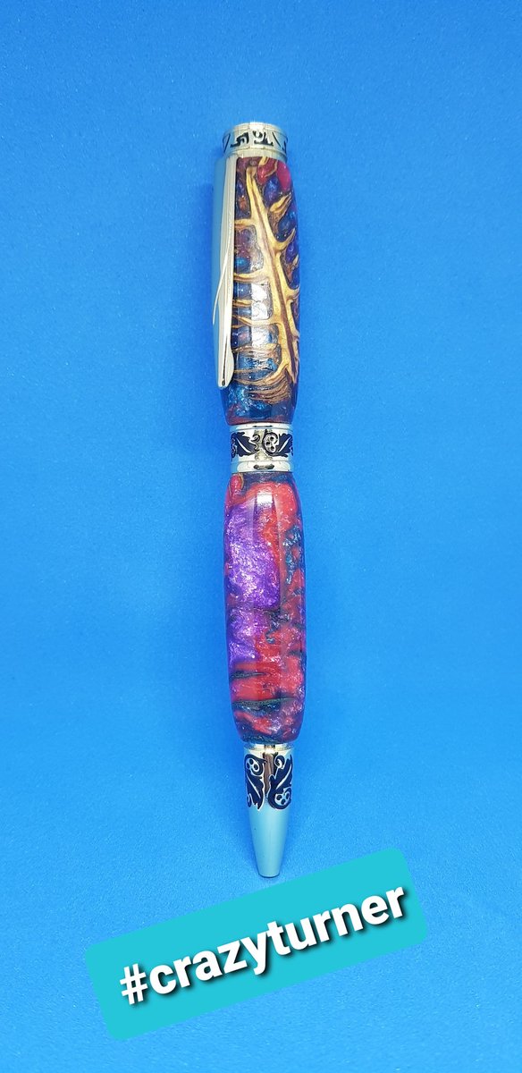 SMURDBIHOR's tweet photo. One of the kind 💪 Fountain ink pen made by #crazyturner from cone blank . #woodturning  #HandmadeInUK https://t.co/3G5F73VIAy