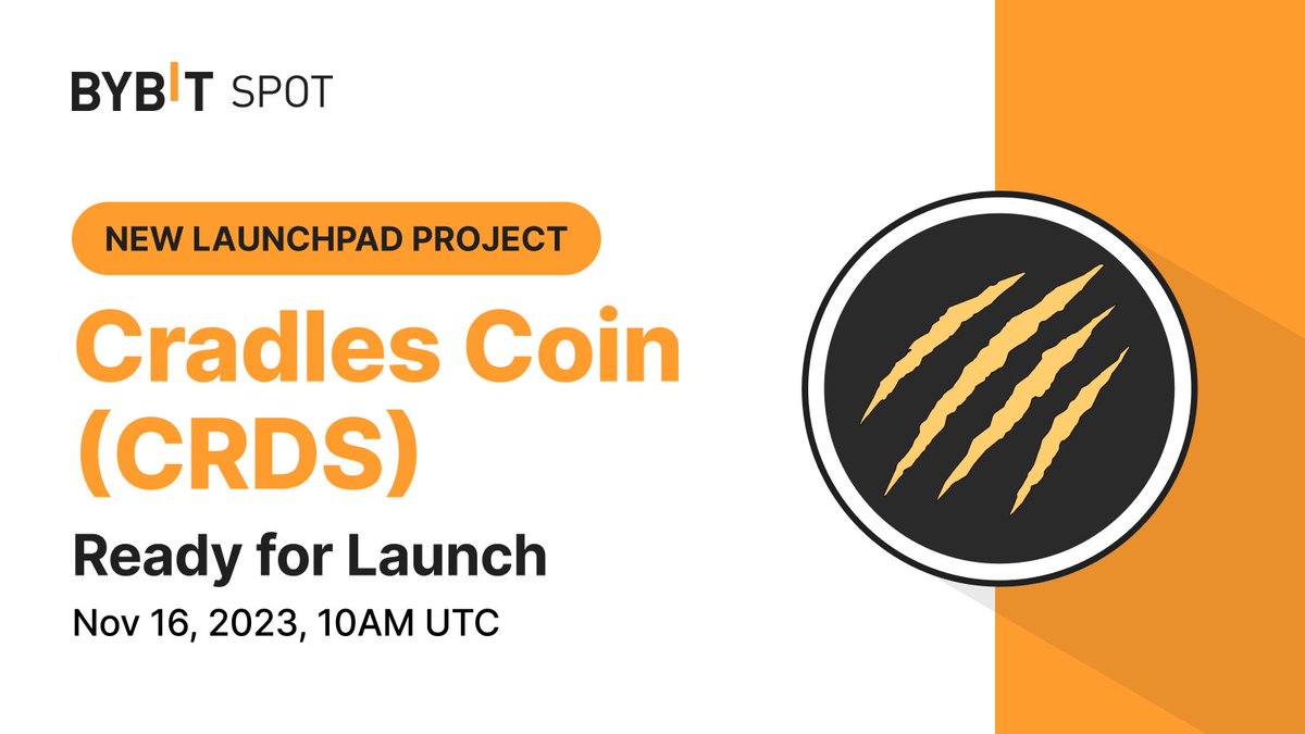 Bybit_Official's tweet photo. 🚀 New Launchpad Project — Cradles Coin ( $CRDS ) is now live! @cradlesio

📲 Join now: https://t.co/qIH6uBO5aV
👉 Learn more: https://t.co/sVZwM2eJ9G

#TheCryptoArk #BybitTrading https://t.co/rGXoHrxAJh