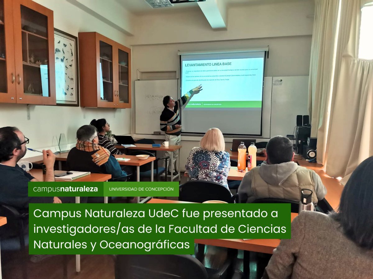 CampusNaturalez's tweet photo. [#Vinculación] Presentar el proyecto y explorar posibilidades de trabajo conjunto fue el objetivo de la reunión sostenida entre parte del Equipo Técnico de Campus Naturaleza UdeC investigadores/as de la Facultad de Ciencias Naturales y Oceanográficas #UdeC . https://t.co/fqqzXxcrXn