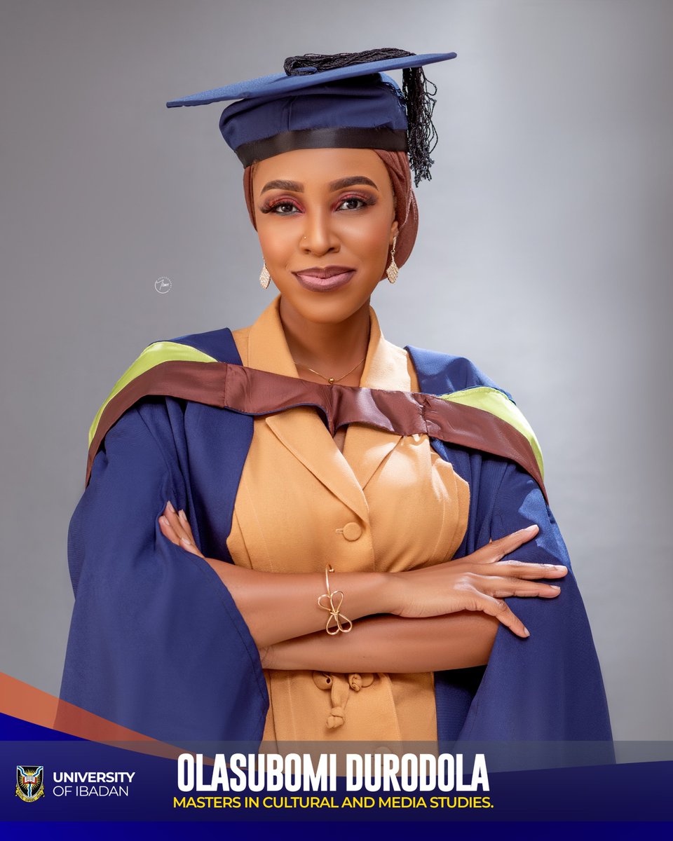 JustSubbie's tweet photo. Introducing RAFIAT OLASUBOMI DURODOLA-LAWAL, BA. Theatre Arts, MA. CULTURAL AND MEDIA STUDIES. 

Alhamdulillah. 

Next?🤔 https://t.co/Qqg6ELOXL8