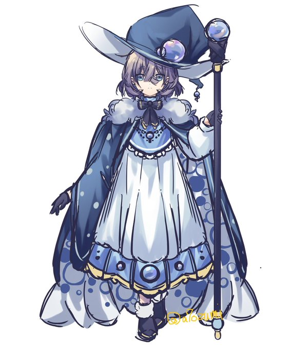 「1girl blue cloak」 illustration images(Latest)