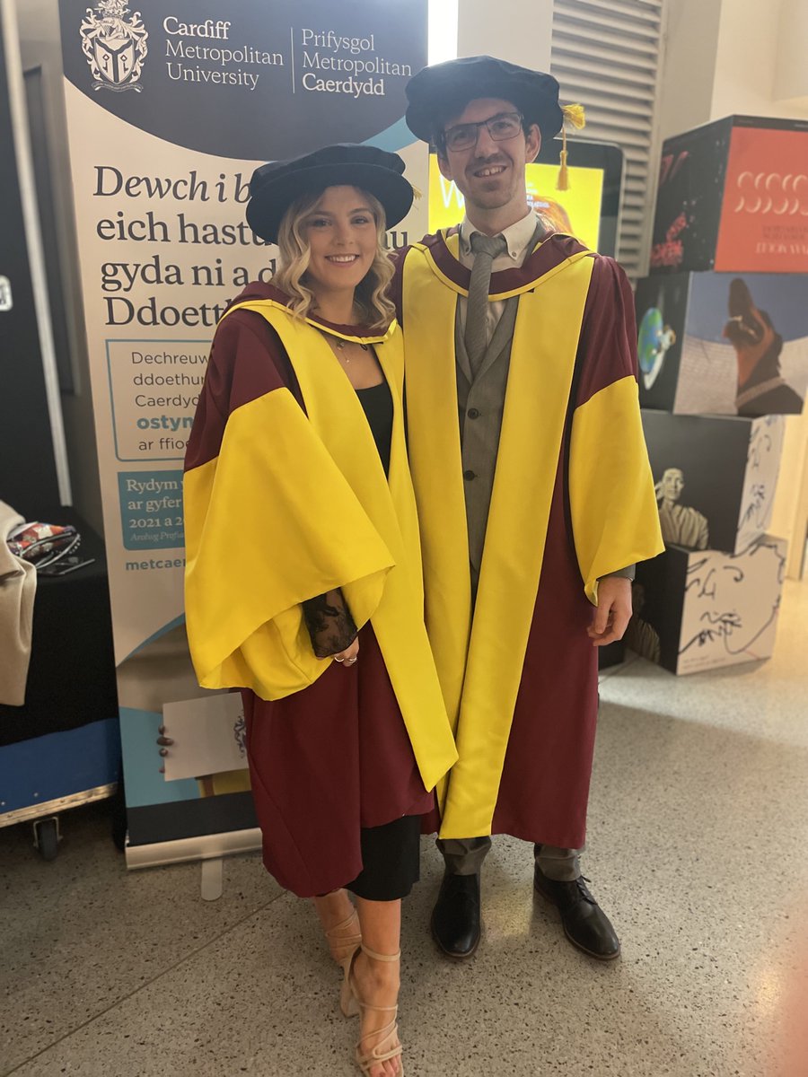 Two of <a href="/cardiffmet/">Cardiff Metropolitan University</a> Doctoral Researchers graduating today! Congratulations both!

@hannah_lewis98 
@thomasS_morris