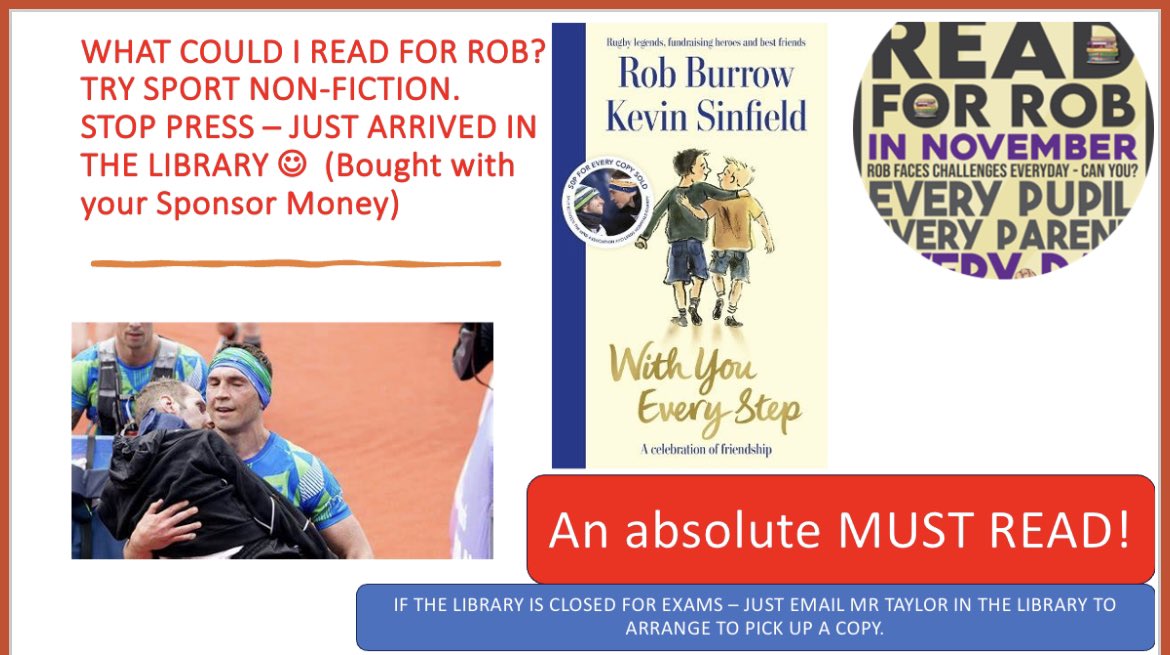 HHS_Reading's tweet photo. Today’s Read for Rob recommendation is a must read. Just arrived in our library, a book about kindness, empathy and the joy of friendship ❤️
#ReadforRob #MND #ReadingForPleasure https://t.co/CNc4bIUm7v