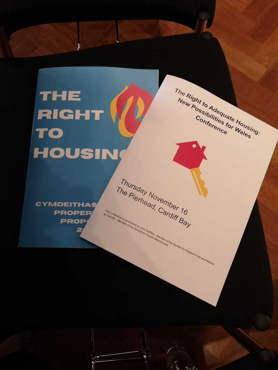 Delighted to be speaking this morning at the <a href="/Cymdeithas/">Cymdeithas yr Iaith</a> event  in Cardiff on 'The Right to Adequate Housing'.