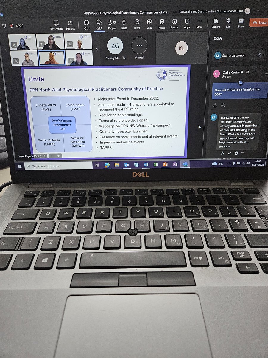 Very proud to listen to <a href="/drysdale_kirsty/">Kirsty McNeilis (Drysdale)</a> Chloe and Scherine talking about the innovative move to kick start an inclusive practitioner CoP in December 2022 in the North West! I started the PWP CoP in 2012 so it is fantastic to see this development! #ppweek23 @NWPPN @PPNEngland