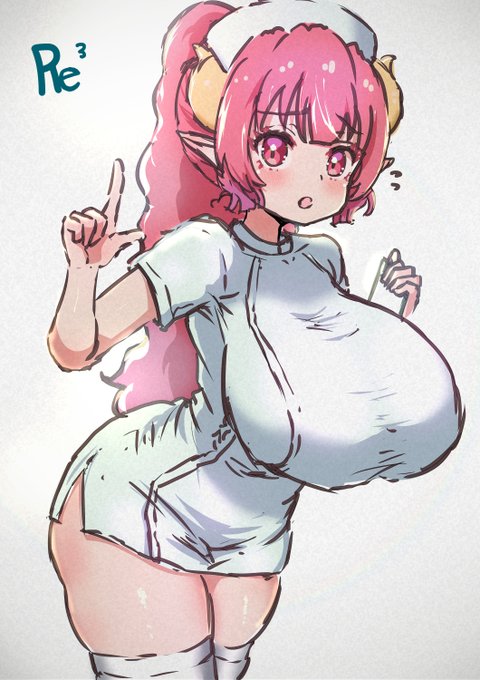 今日のらくがきポニーテールナースイルル 