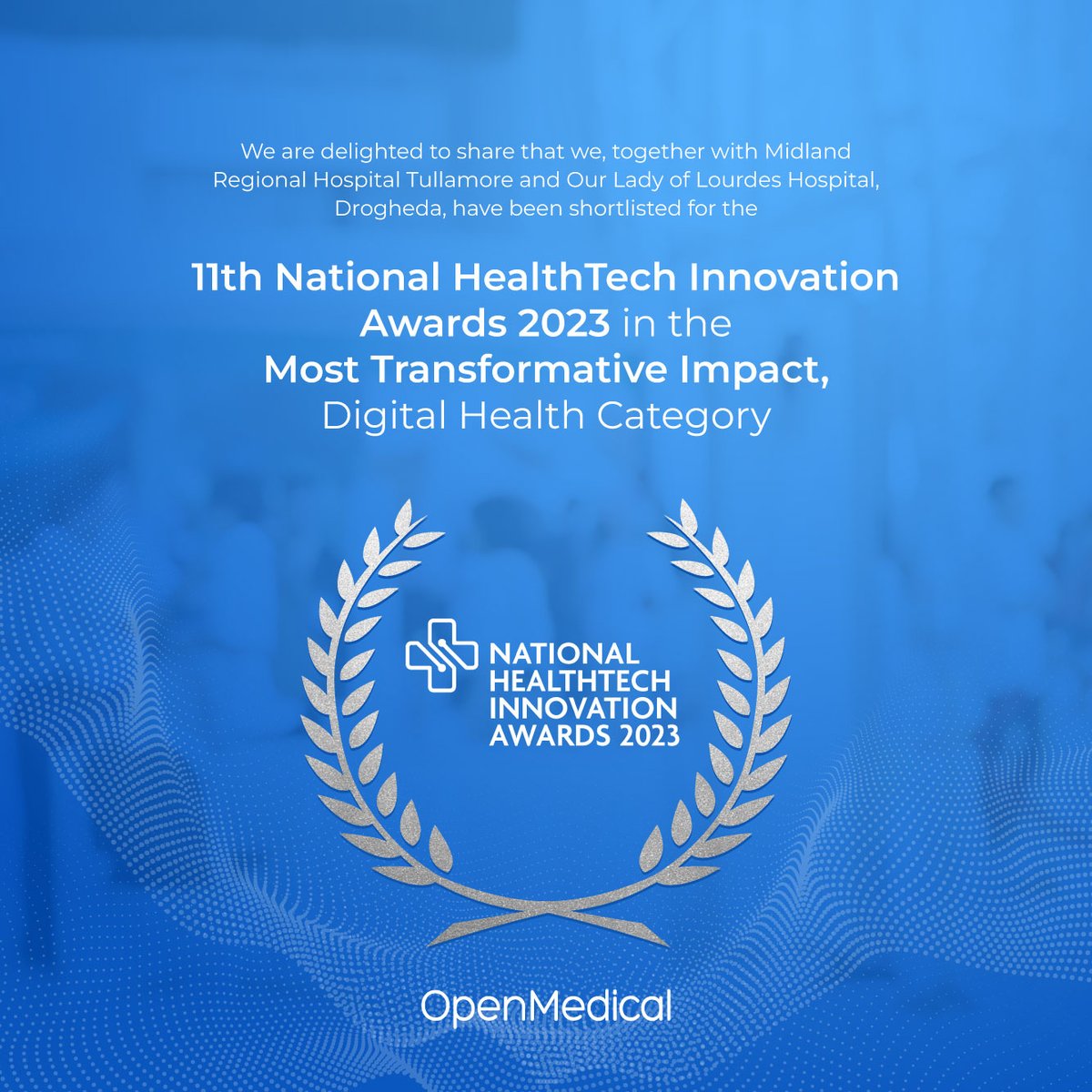 We're finalists! 🎉 Happy to share that our Pathpoint eTrauma and Virtual Fracture Assessment Clinic (VFAC) has been shortlisted for the 11th National @HealthTech_IRL Innovation Awards 2023 for the 'Most Transformative Impact - Digital Health' category. #HealthTechIrelandAwards