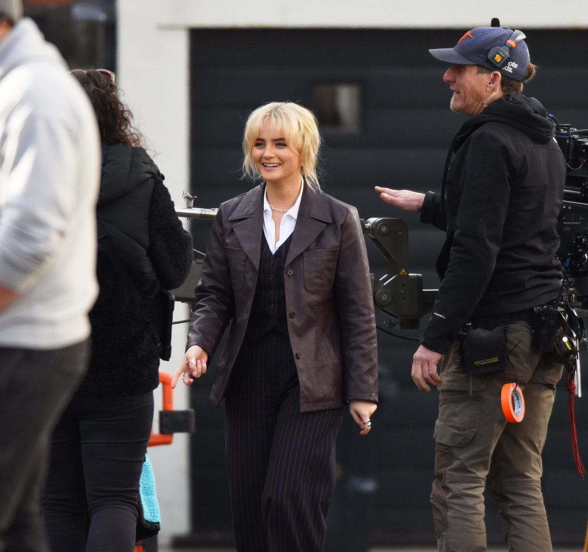 #dwsr more of Millie Gibson on set from yesterday's Doctor Who filming in Bristol.