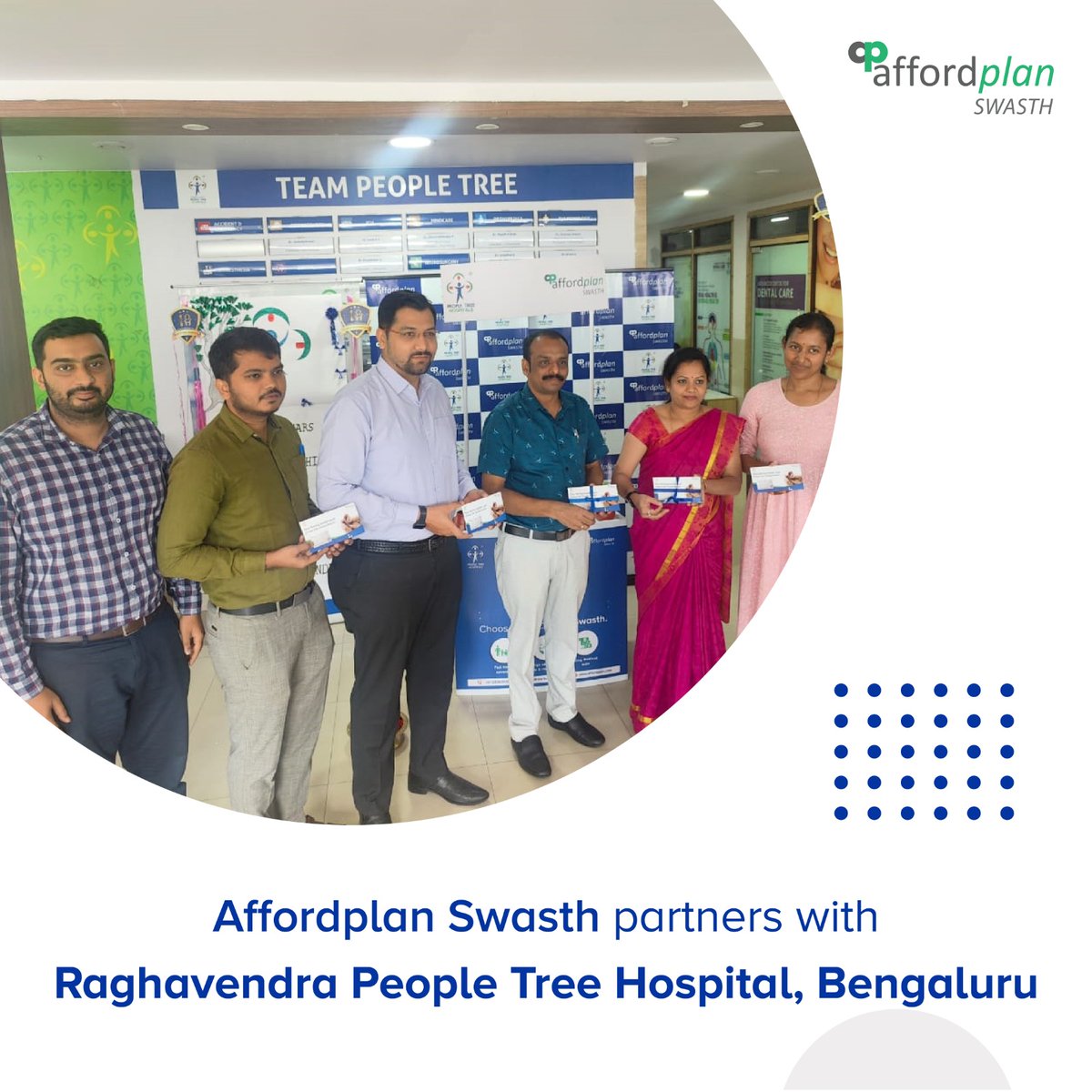 We are glad to announce that #Affordplan Swasth has partnered with People Tree Hospitals Raghavendra. Our partnership aims to prioritize making high-quality healthcare accessible and affordable for everyone. Visit affordplan.com to learn more about Affordplan.
#partners