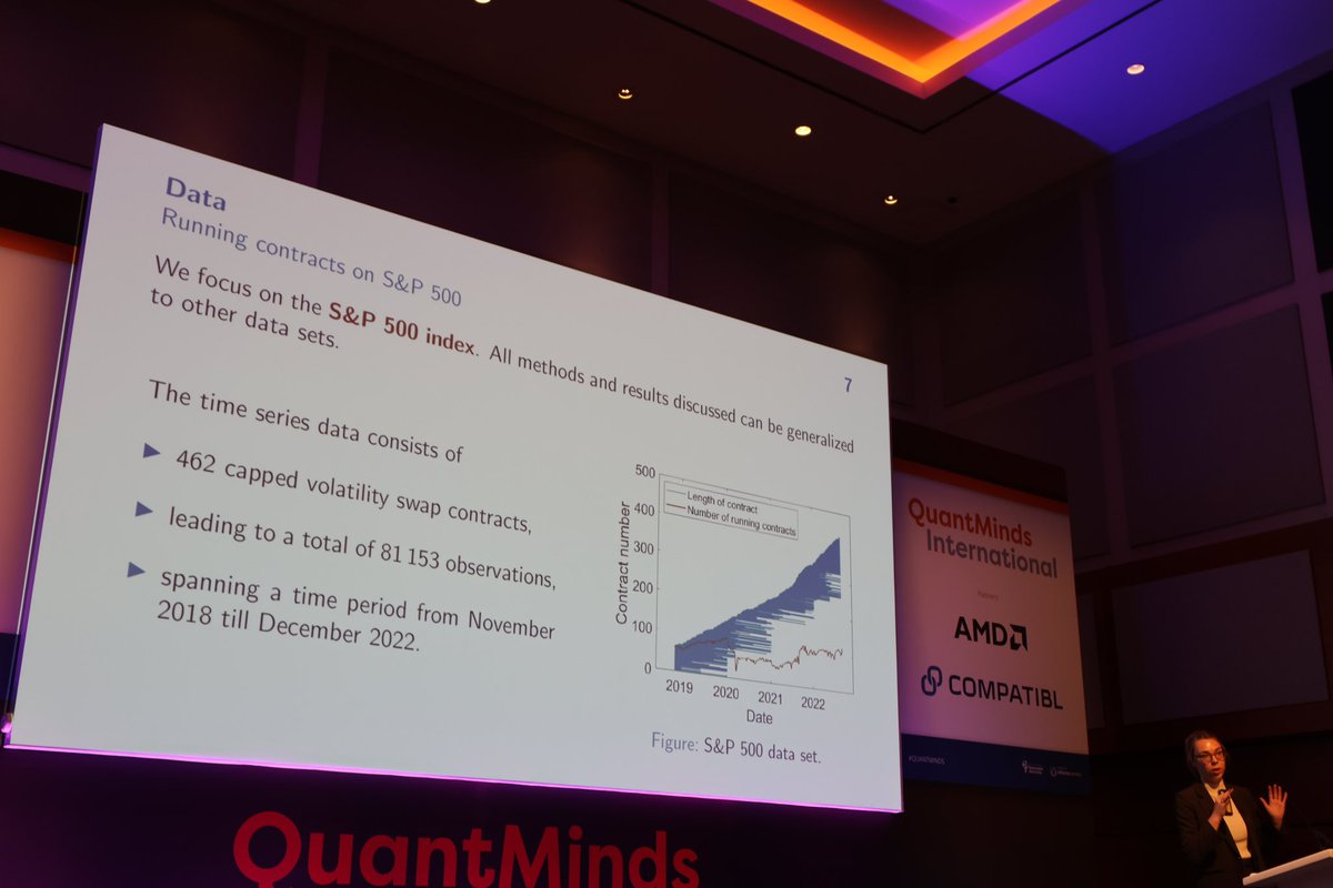 Wim Schoutens & Eva Verschueren from KULeuven @QuantMinds discussing pricing of capped volatility swaps using machine learning (trying a number of ML techniques) - interesting to see ML being applied to option pricing