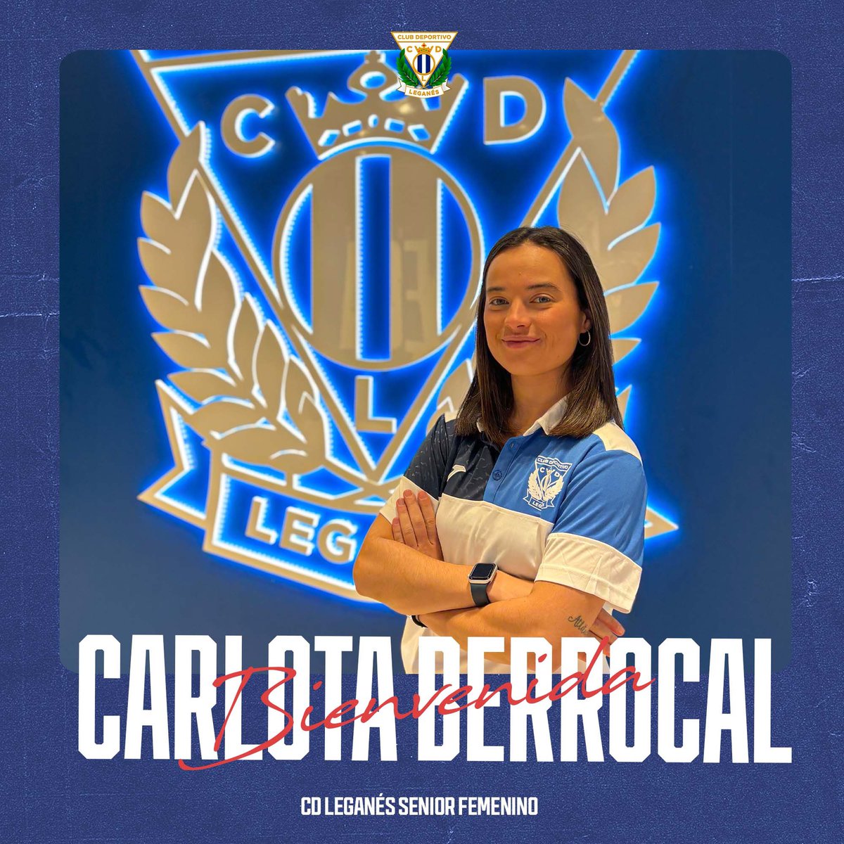 ✍️🆕 𝗙𝗜𝗖𝗛𝗔𝗝𝗘 | Carlota Berrocal, refuerzo para el lateral izquierdo del C.D. Leganés Senior Femenino. 

🤝 ¡Bienvenida a tu nueva casa! 🥒💙
#LeganésFemenino