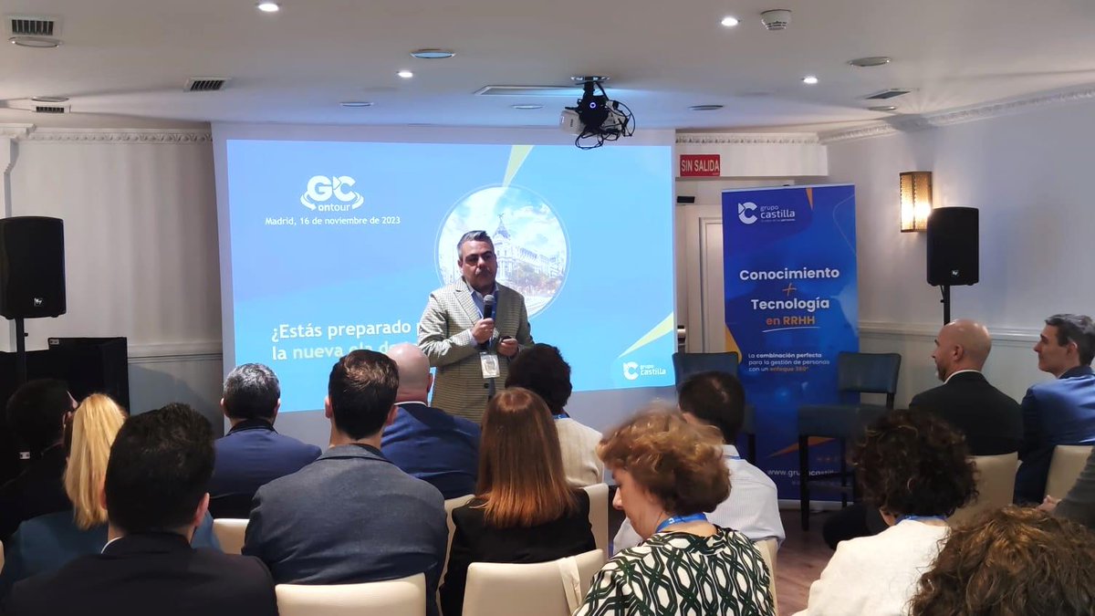 GrupoCastilla's tweet photo. #EVENTO: 📢Estamos en Madrid con nuestro #GCOnTour para mostrarte cómo la unión de conocimiento y tecnología es la fórmula del éxito en gestión de Personas 🔝 #SomosGrupoCastilla #Somos360
https://t.co/zvOWOOJbDE https://t.co/ldyPtvMOpH