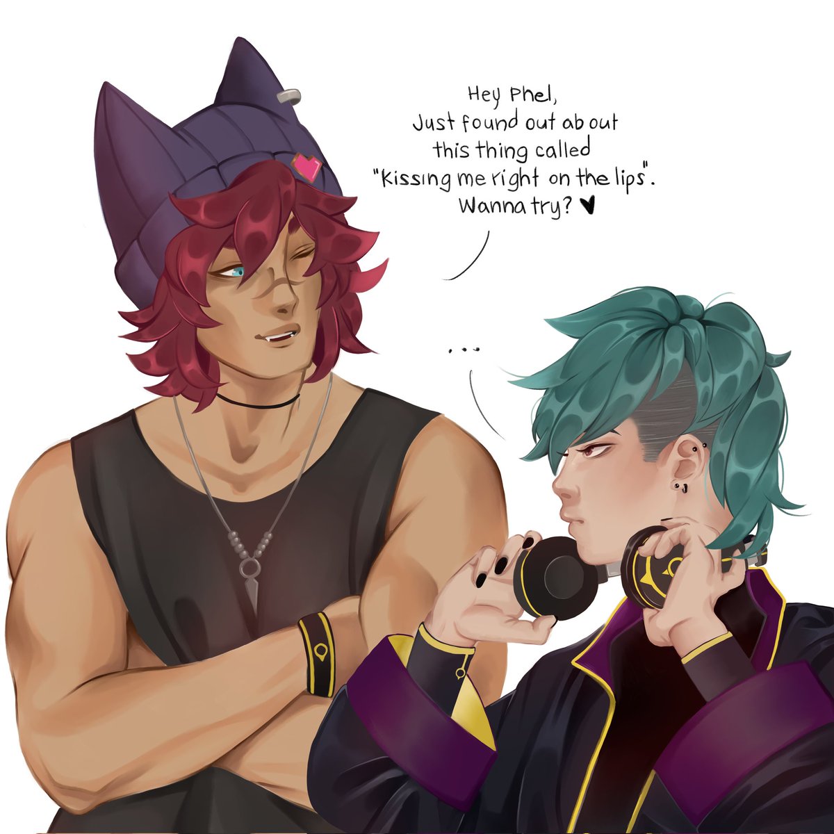 Mar_nies's tweet photo. Aaah, they love each other

#settphelios #Settphel #heartsteel #RIOTMUSIC https://t.co/uLp3bWmWzX