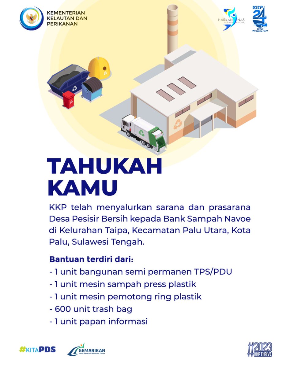 Ditjen_PDSPKP's tweet photo. Hai #SahabatBahari

H-3 menuju puncak Hari Ikan Nasional (#Harkannas2023), mimin mau nginfoin sejumlah kegiatan "Ekonomi Biru" guna mendukung keberlanjutan ikan.

#KKP #KKPThrive #IkanuntukGenerasiEmas https://t.co/J9G2s7UHX0