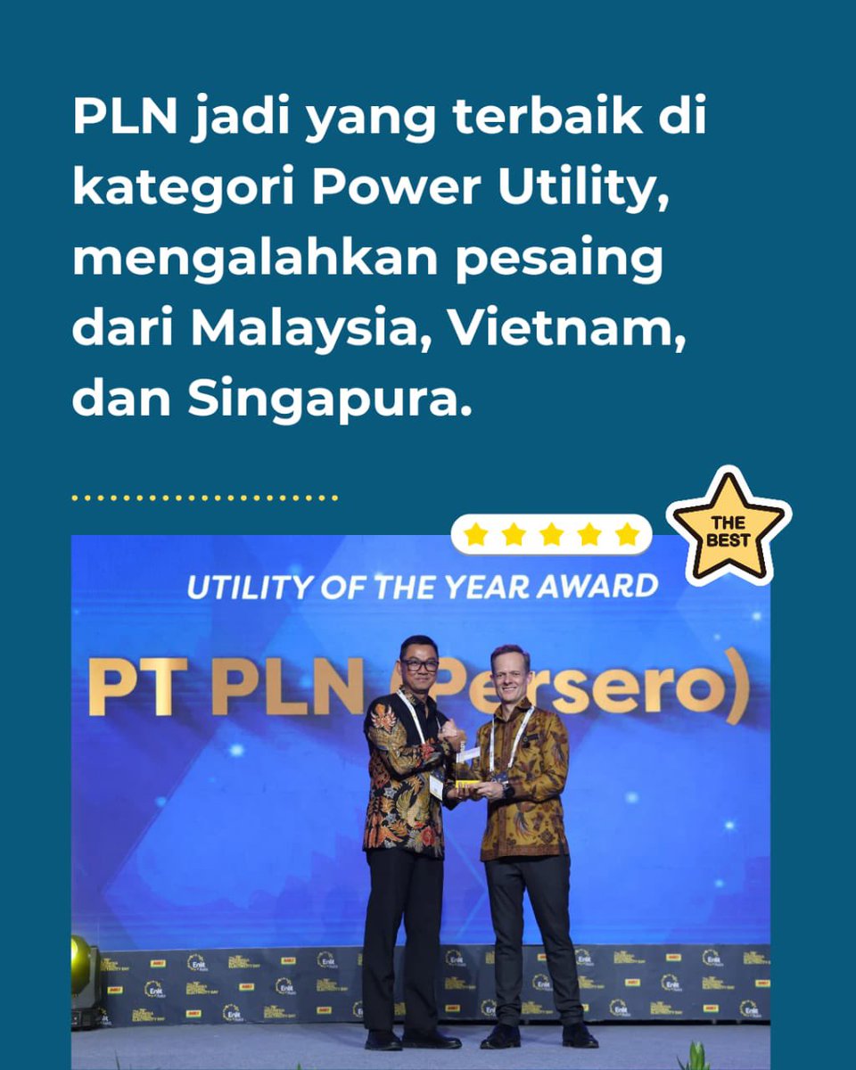 alpawof's tweet photo. Terbaikk PLN! Ini seharusnya jadi berita utama, prestasi besar PLN! #PLNJuaraAsia https://t.co/kC0LEudmfC