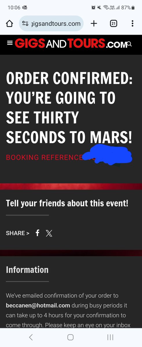 beccanen1's tweet photo. Beyond excited. See you in Glasgow @30SECONDSTOMARS https://t.co/9nEvXCAIuu