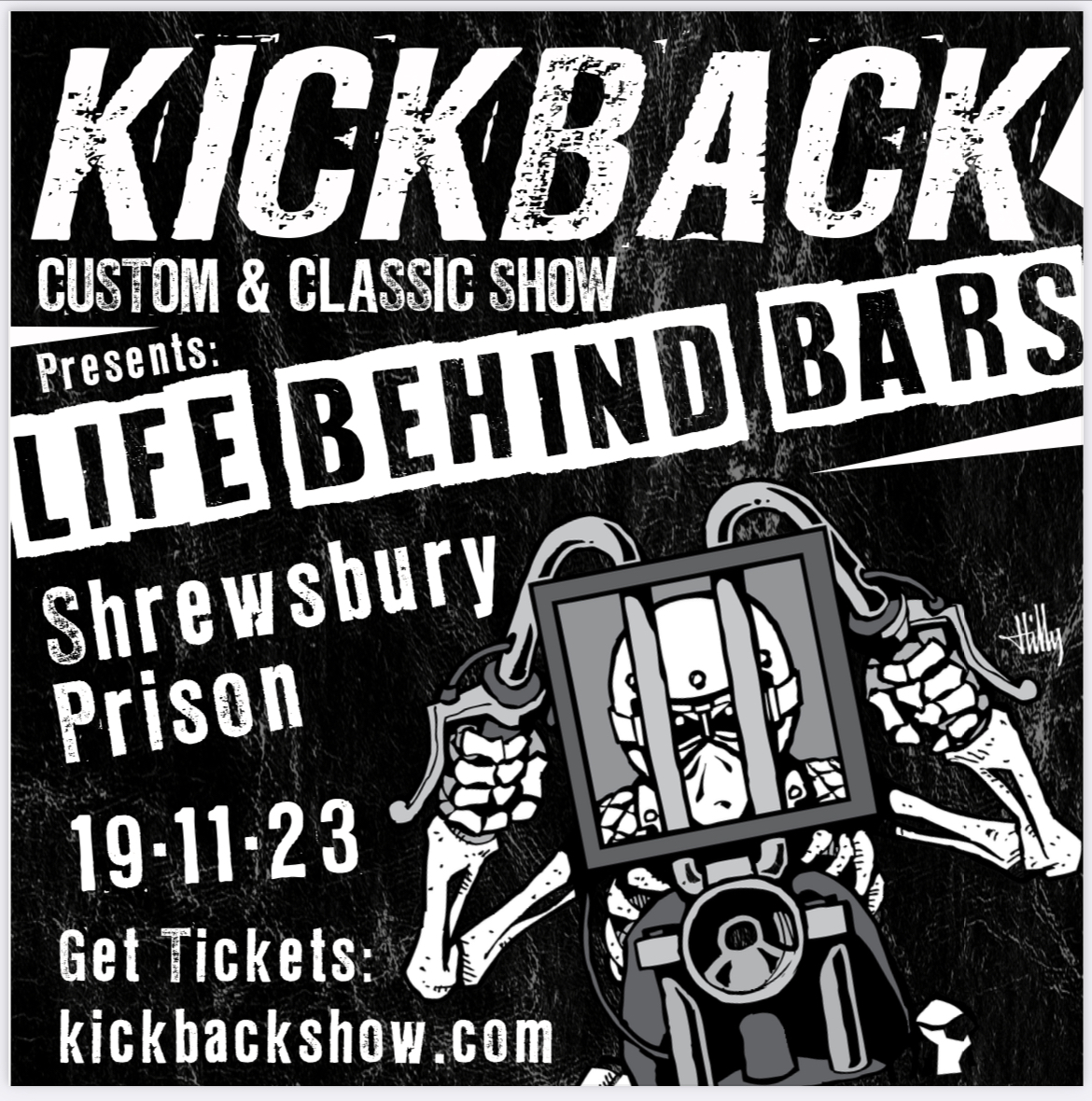 THIS SUNDAY! An exhibition of custom motorcycles displayed inside Shrewsbury Prison. Advance tickets are SOLD OUT. You can pay £20 on the door card / cash from 11am. Info at Kickbackshow.com <a href="/BBCShropshire/">BBC Shropshire</a> <a href="/ShropshireStar/">Shropshire Star</a> <a href="/MCNnews/">Motor Cycle News</a> <a href="/Moby_MCN/">Richard</a>