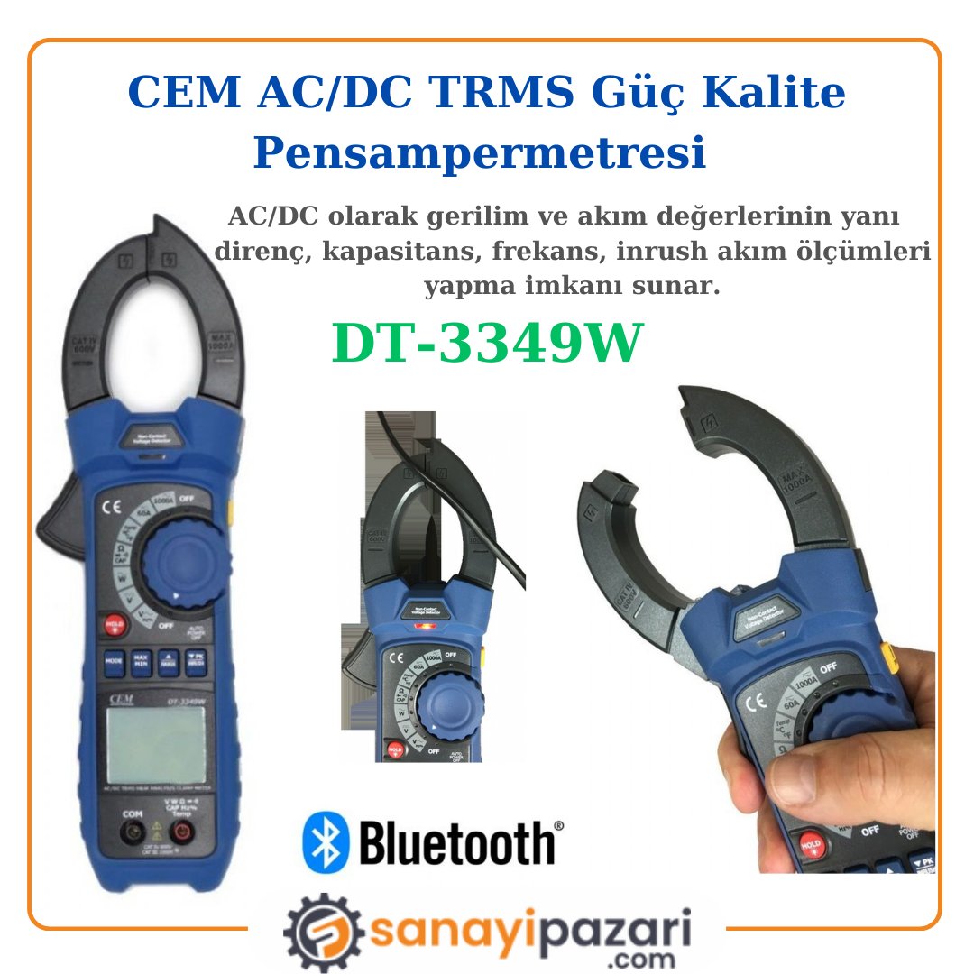 SanayiPazari's tweet image. Cem DT-3349W AC/DC TRMS Güç Kalite Pensampermetresi,

True RMS Özelliği,Temassız Gerilim Dedektörü,Süreklilik Sinyali,Bluetooth Arayüzü Ürünün Kolay Kullanımını Sağlayan Başlıca Özelliklerindendir.
sanayipazari.com

#pensampermetre #ceminstruments #frekansölçümü #ölçüaleti
