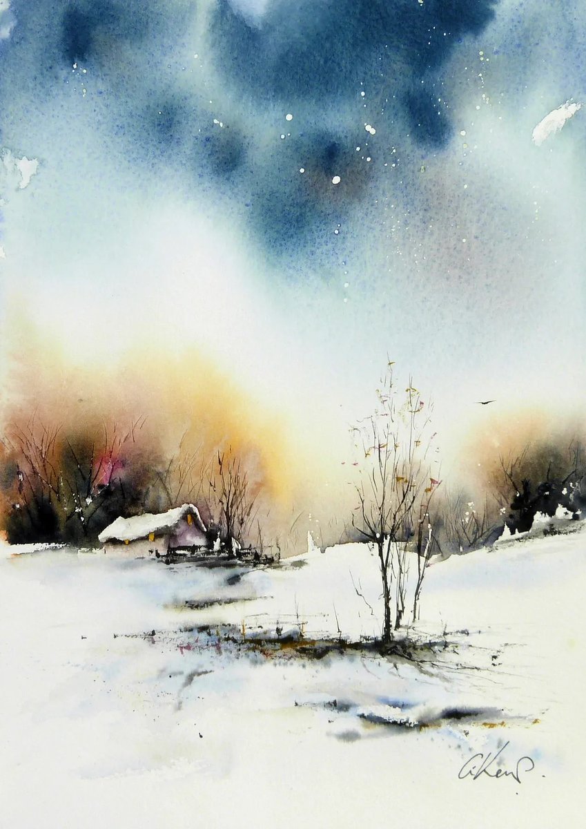 KempWatercolour's tweet photo. In Between, #watercolour 
I'm reposting this because I have sausage fingers and accidently deleted it.
The original is sold but if anyone would like a high quality Giclee Print drop me a message. https://t.co/eM3LxeNjFp