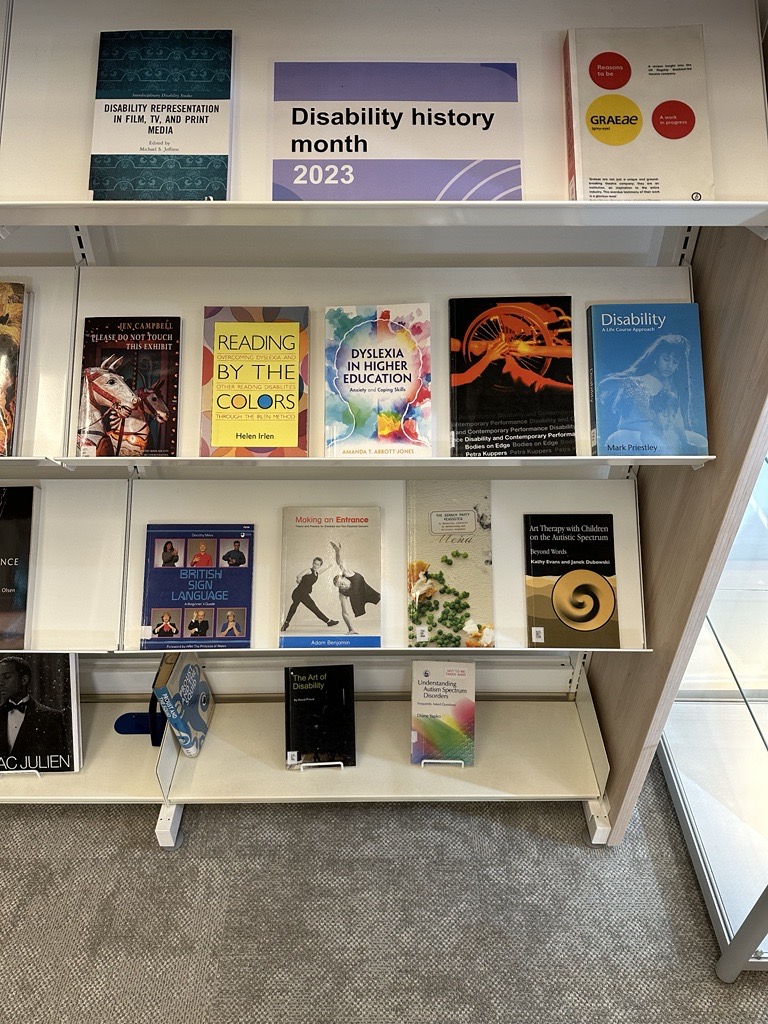 📚✨ Check out our new Disability History Month display! 
 Explore new books sharing diverse stories &amp; resilience. 📘 💚