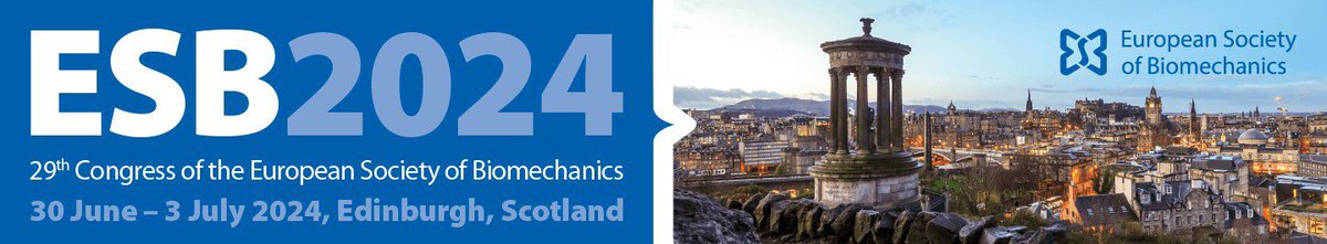 To mechanobiology rearchers 🔬🦠 The 29th Congress of the European Society of Biomechanics opened the abstract submissions! There is a specific track for mechanobiology: esbiomech2024.org/abstracts/ See you in Edinburgh! #mechanobiology #research