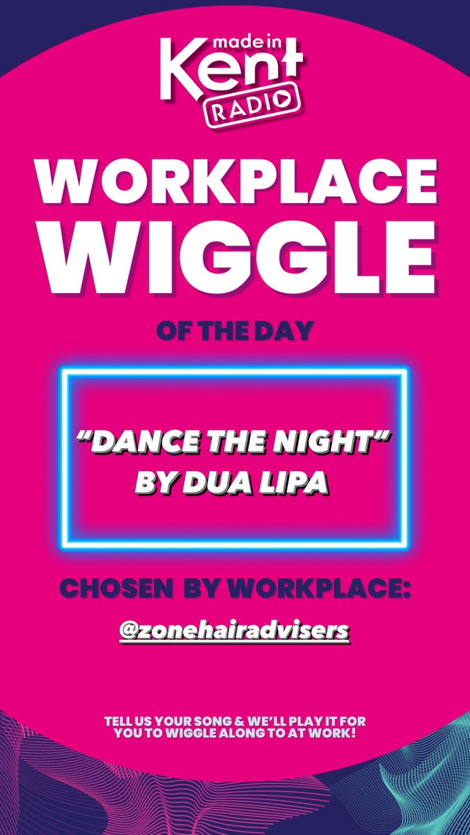 Today’s Workplace Wiggle was chosen by Zone Hair Advisors!💙💜

#WorkplaceWiggle #MadeinKent