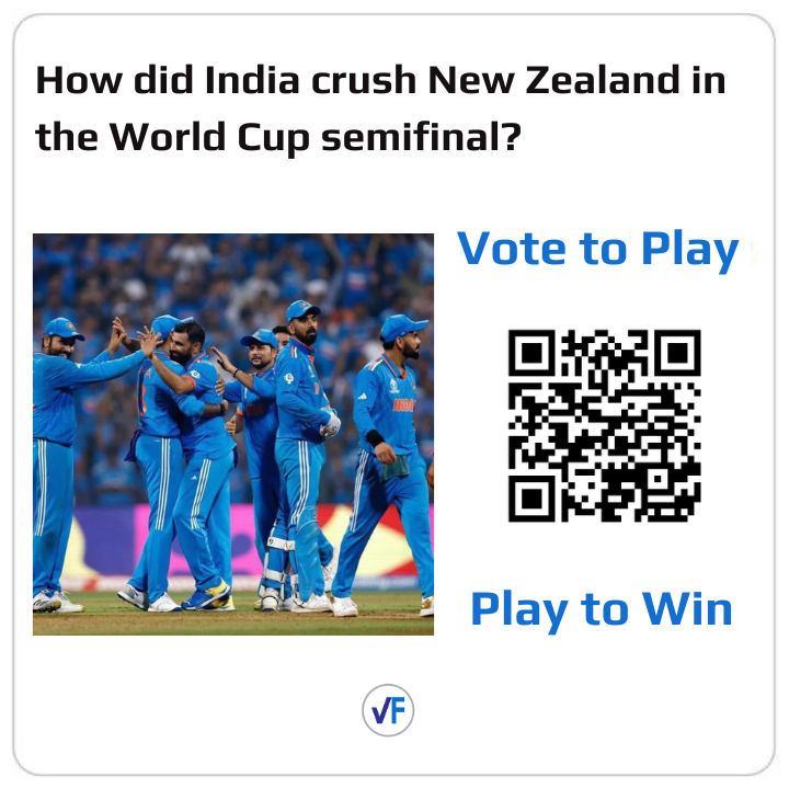 VoteFrenzy's tweet photo. Take the Ultimate Quiz Challenge and win big on Vote Frenzy products!

👉Poll Url : https://t.co/QQ0eIcYR3m

#Cricket #WorldCup #India #NewZealand #Semifinal #CWC23 #Victory #Upset #HistoricWin #Champions #ICC #CricketFever #TeamIndia #WorldCupVictory  #BleedBlue #Bharat https://t.co/V0zDWGe82G