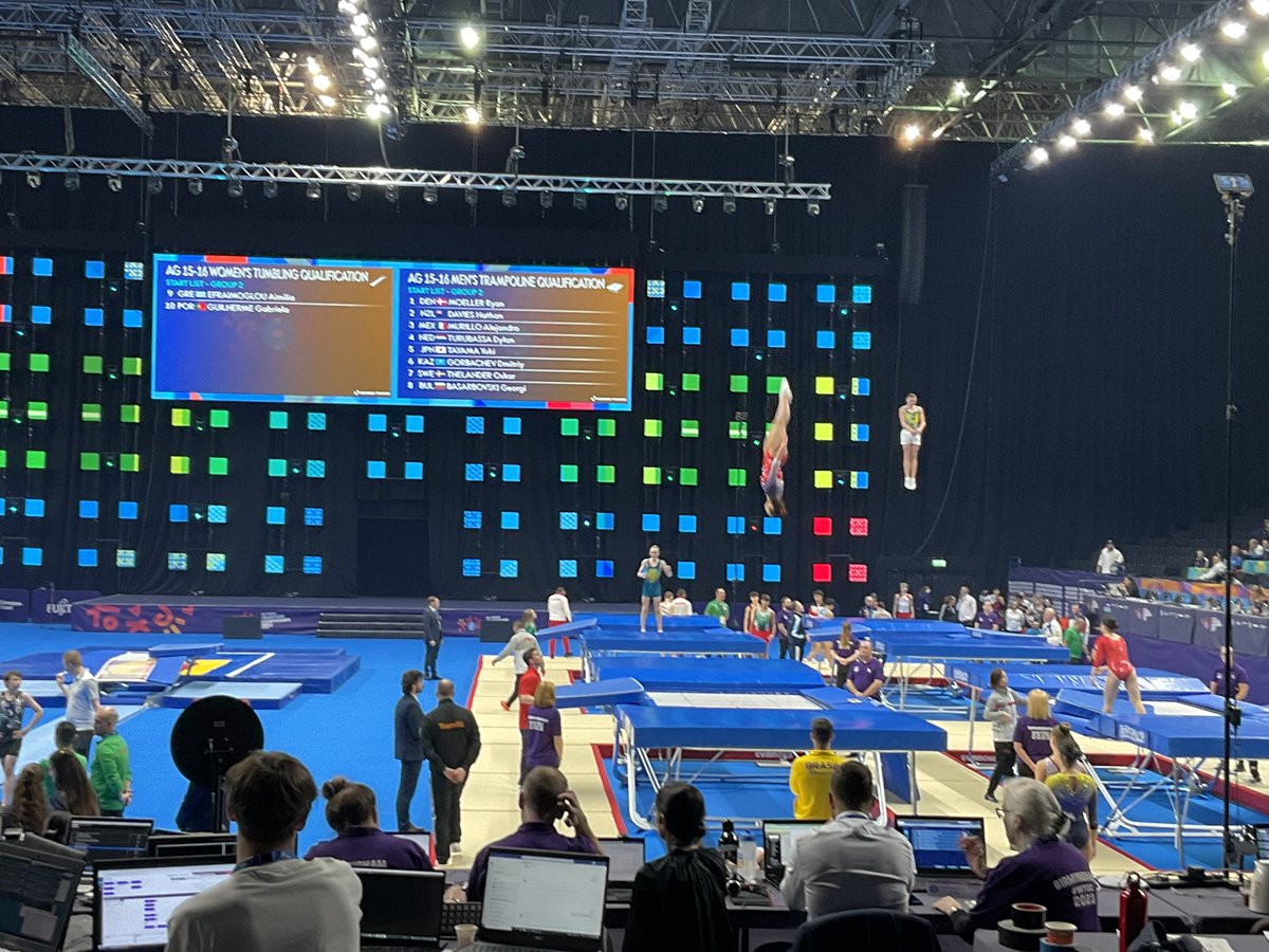 LeighPrimary's tweet image. A fantastic treat for our Year 6 100% attendance winners - to attend the World Trampoline Championship! #WTGC2023 #Birmingham #WorldTrampolineChampionship