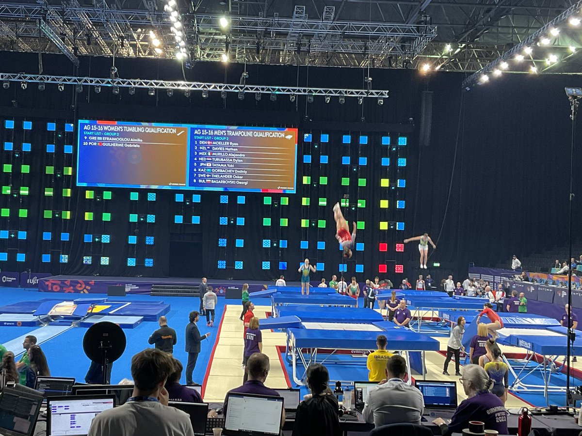 LeighPrimary's tweet image. A fantastic treat for our Year 6 100% attendance winners - to attend the World Trampoline Championship! #WTGC2023 #Birmingham #WorldTrampolineChampionship