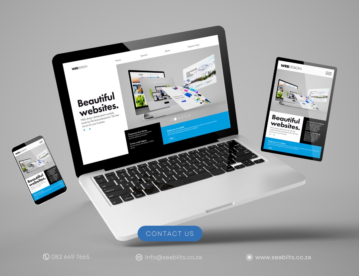 Revolutionize your online presence with Seabi IT Solutions! Our website development services combine innovation and functionality to ensure your brand stands out in the digital crowd. 
WhatsApp 0826497665
Email info@seabiits.co.za #WebsiteDevelopment #SmallBusiness #SAvsAUS