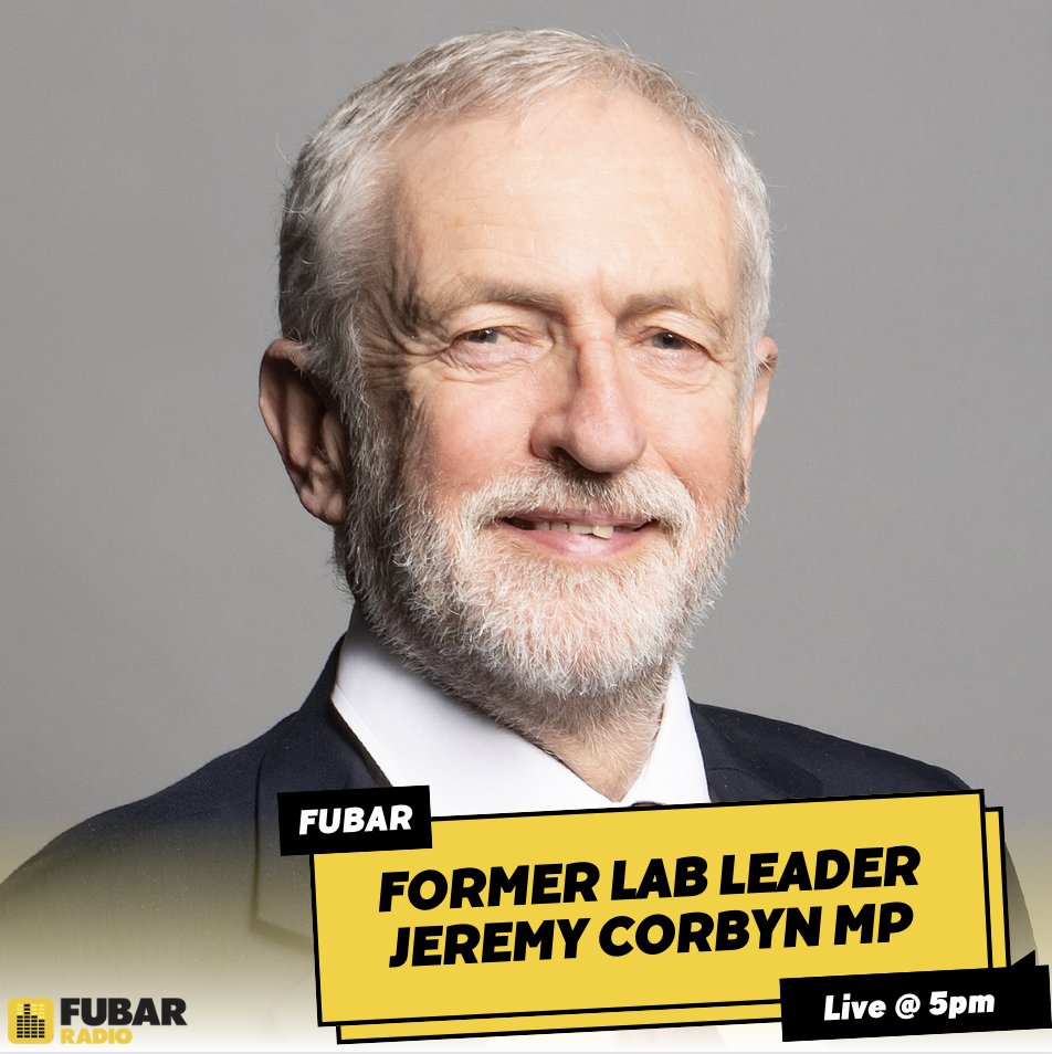 🚨 'Politics Uncensored' is live at 5pm TODAY!

Another big guest this week as I am joined by former Labour Party leaders and Islington North MP <a href="/jeremycorbyn/">Jeremy Corbyn</a>. 

Let me know what I should ask Jeremy below 👇

🎤 Listen live at 5pm on <a href="/FubarRadio/">FUBAR Radio</a>.