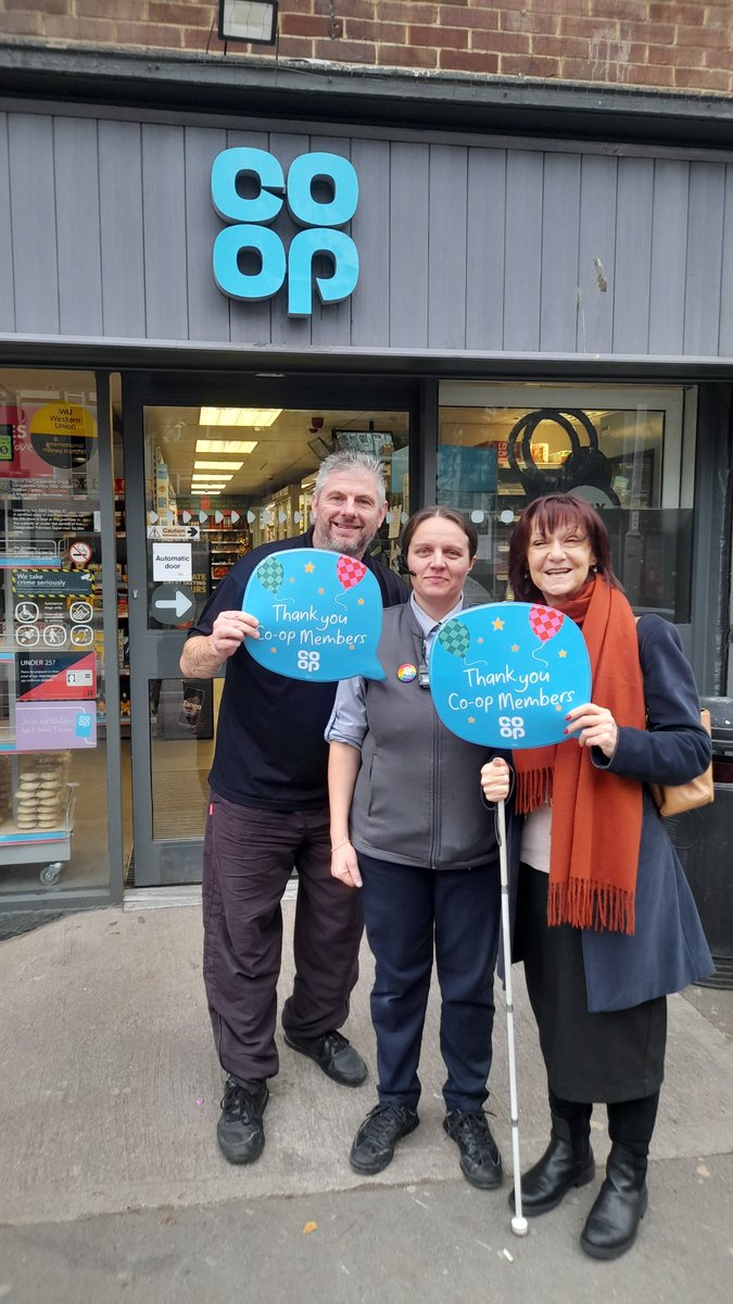 Met some lovely Coop colleagues and Jane from SightSupport UK. 
Why do charities always have such lovely people working for them?