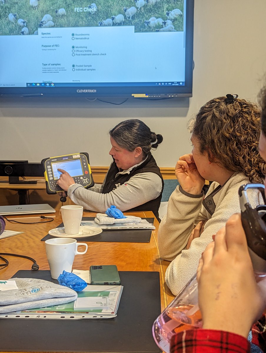 H2020Smart's tweet photo. 🐏We hosted our NWS5 on Tuesday for Sm@RT at Moredun with MRI and SRUC, and had a #workshop, short pitches from some SRUC and MRI PhD students, plus some on #farm demonstrations of our combi-clamp, EID stick reader and electronic weigh head. #PLF in action!

@MoredunComms @SRUC https://t.co/97wjO2QthM